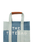 The Medium Denim Crossbody Tote Bag