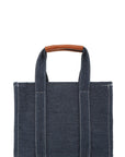 The Medium Denim Crossbody Tote Bag