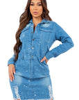 Women's Fashion Denim Dress by Claude