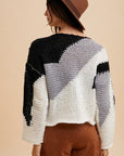 Annie Wear Color Block Drop Shoulder Sweater