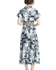 Women's Blue & White Fashion Maxi Dress by Claude