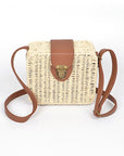 Straw Weaved Box Swing Bag