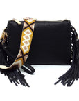 Aztec Guitar Strap Fringe Clutch Crossbody Bag