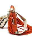 Aztec Guitar Strap Fringe Clutch Crossbody Bag