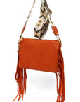 Aztec Guitar Strap Fringe Clutch Crossbody Bag