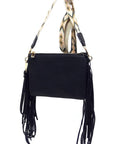 Aztec Guitar Strap Fringe Clutch Crossbody Bag