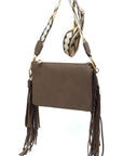 Aztec Guitar Strap Fringe Clutch Crossbody Bag