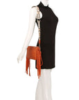 Aztec Guitar Strap Fringe Clutch Crossbody Bag