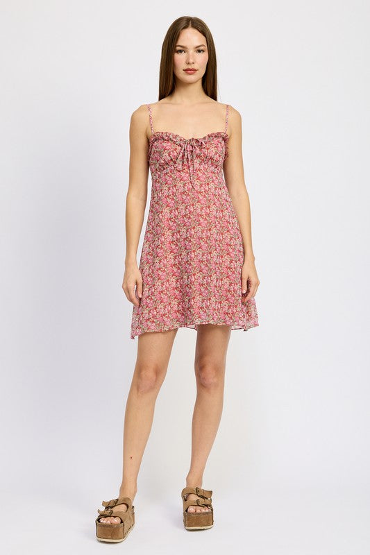 Emory Printed Ruffle Mini Dress