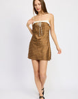 Emory Park Mixed Media Mini Dress