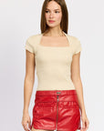 Emory Park Square Neckline Top