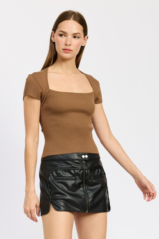 Emory Park Square Neckline Top