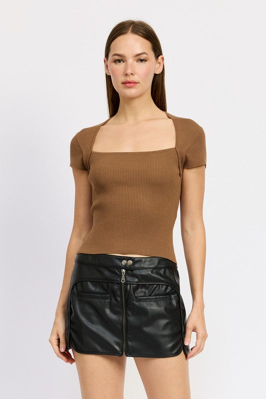 Emory Park Square Neckline Top