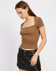 Emory Park Square Neckline Top