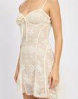 Emory Park Spaghetti Strap Lace Mini Dress