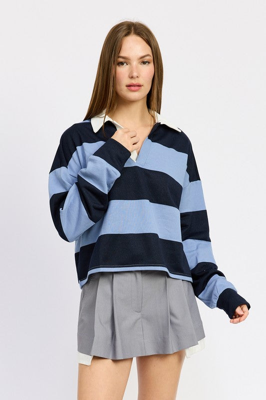 Emory Park Oversized Rugby Stripe Polo