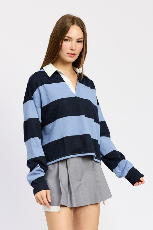 Emory Park Oversized Rugby Stripe Polo