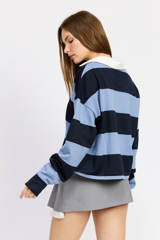 Emory Park Oversized Rugby Stripe Polo