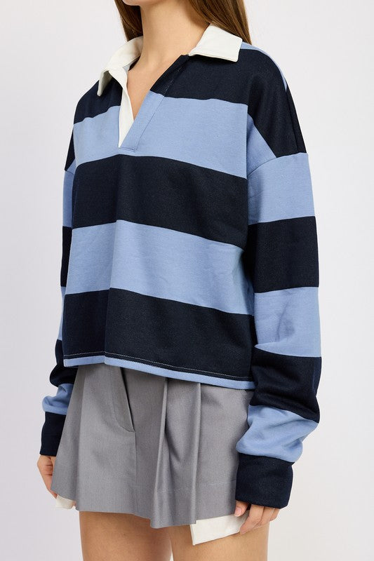 Emory Park Oversized Rugby Stripe Polo