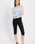 Emory Park Off Shoulder Fold Over Top