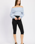 Emory Park Off Shoulder Fold Over Top