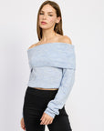 Emory Park Off Shoulder Fold Over Top