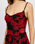 Emory Park Floral Ruched Corset Top