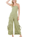 Women's Cargo Style Summer Jumpsuit by Claude