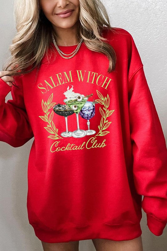 Salem Witchy Graphic Fleece Sweatshirts