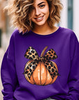 Coquette Bow Pumpkin Graphic Fleece Sweatshirts