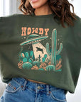 Howdy Cow Abduction Graphic Fleece Sweatshirts