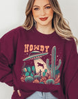 Howdy Cow Abduction Graphic Fleece Sweatshirts