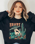 Howdy Cow Abduction Graphic Fleece Sweatshirts