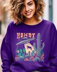 Howdy Cow Abduction Graphic Fleece Sweatshirts