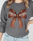 Coquette Football Bow Graphic Fleece Sweatshirts