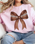 Coquette Football Bow Graphic Fleece Sweatshirts