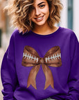 Coquette Football Bow Graphic Fleece Sweatshirts