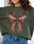 Coquette Football Bow Graphic Fleece Sweatshirts