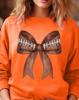 Coquette Football Bow Graphic Fleece Sweatshirts