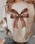 Coquette Football Bow Graphic Fleece Sweatshirts