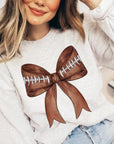 Coquette Football Bow Graphic Fleece Sweatshirts