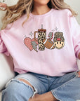 Boujee Cute Football Graphic Fleece Sweatshirts