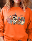 Boujee Cute Football Graphic Fleece Sweatshirts