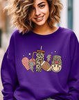 Boujee Cute Football Graphic Fleece Sweatshirts