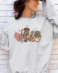 Boujee Cute Football Graphic Fleece Sweatshirts