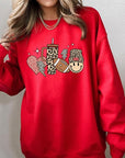 Boujee Cute Football Graphic Fleece Sweatshirts