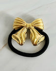 Luxe Golden Bow Hair Tie