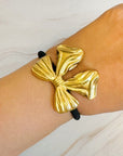 Luxe Golden Bow Hair Tie