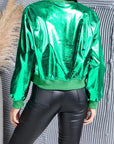 Metallic Bomber Jacket