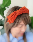 Structured Velvet Bow Headband